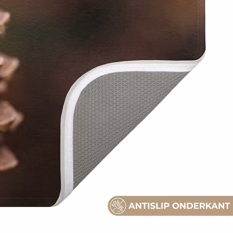 Dennenappel - Bos - Herfst - Bruin - Sfeervol Badmat klein -USP_AntislipNL