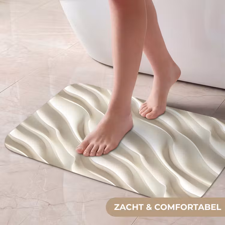 Diagonaal - Golven - Crème Badmat klein 997 -USP_ZachtNL