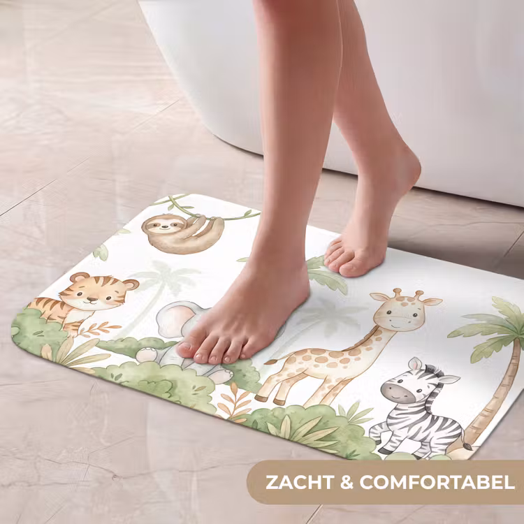 Dieren - Jungle - Pastel Badmat klein -USP_ZachtNL