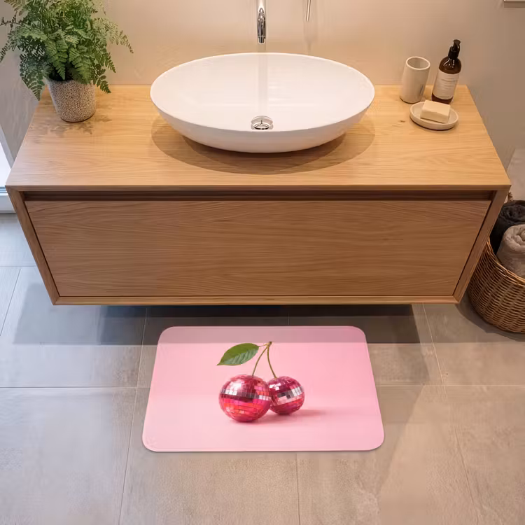 Disco - Kersen - Roze Badmat klein -sfeer1
