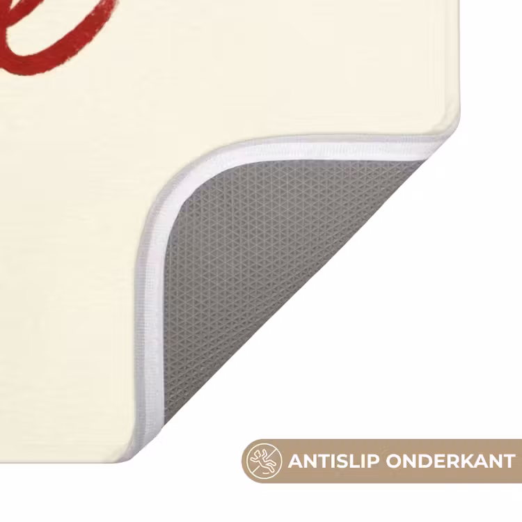 Don't lose your fire - Rood - Wit - Minimalistisch Badmat middel -USP_AntislipNL