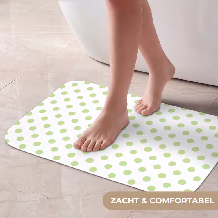 Dots - Klassiek - Groen Badmat klein 997 -USP_ZachtNL