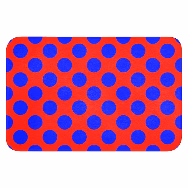 Dots - Klassiek - Rood Badmat klein 997 -3d