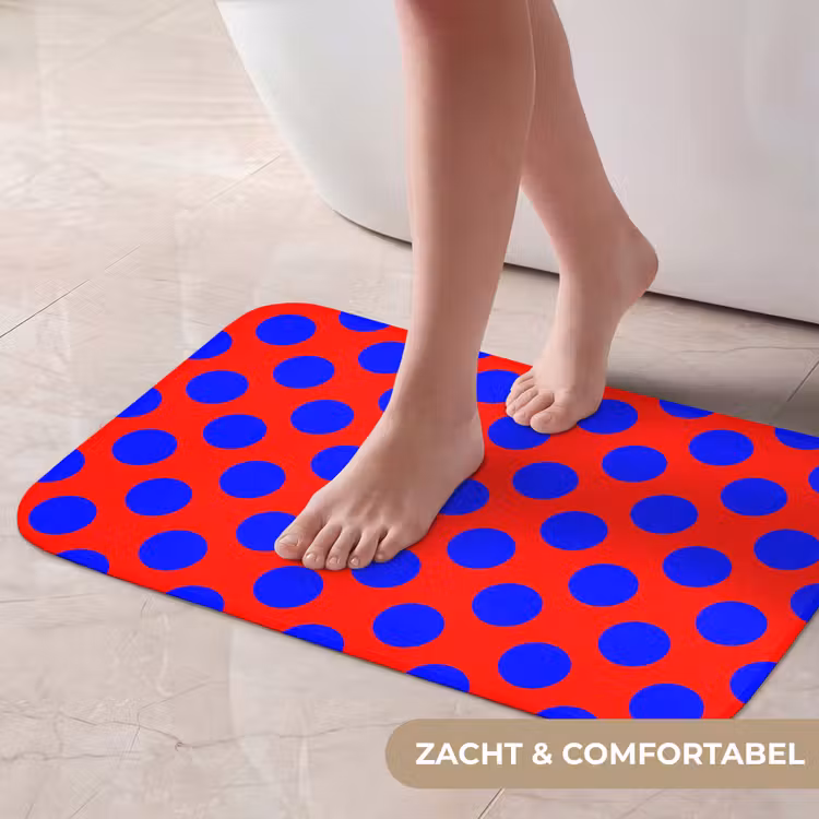 Dots - Klassiek - Rood Badmat klein 997 -USP_ZachtNL