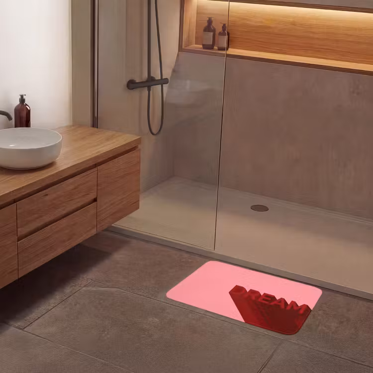 Dream - 3D - Rood - Roze Badmat klein -sfeer2