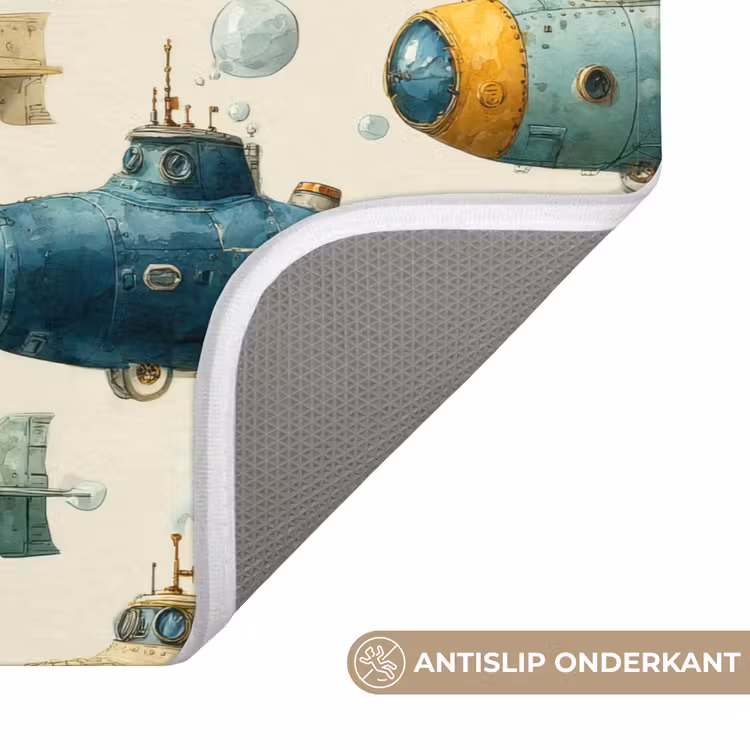 Duikboot - Fantasie - Kleurrijk Badmat klein 997 -USP_AntislipNL