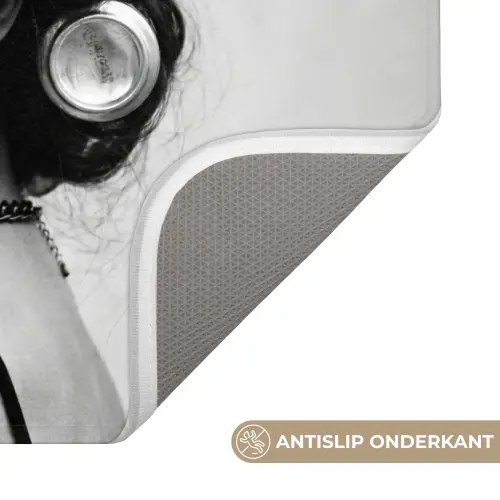 Edgy - Vrouw - Zwart - Wit Badmat klein -USP_AntislipNL