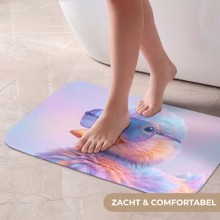 Eend - bril - Pastel Badmat klein -USP_ZachtNL