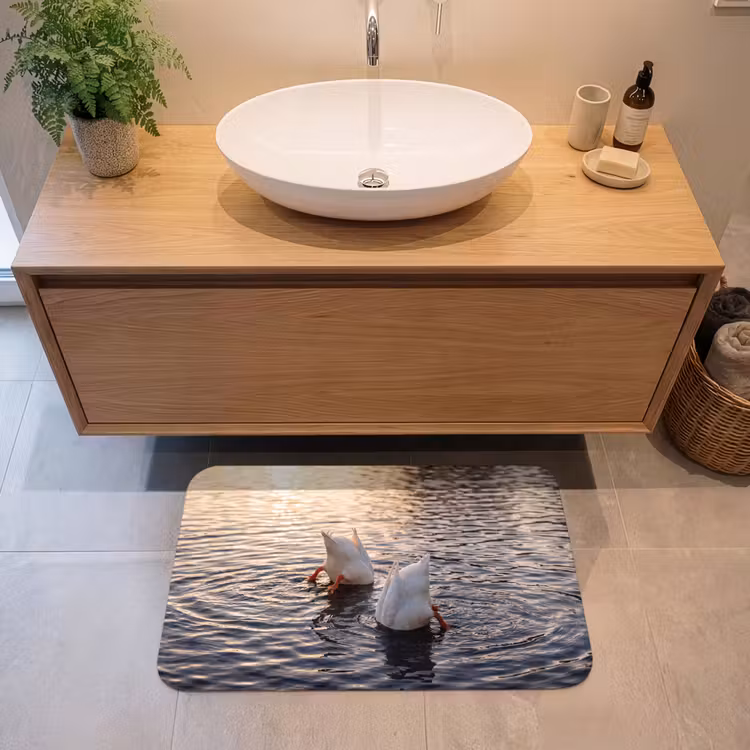 Eenden - Water - Natuur Badmat klein -sfeer1