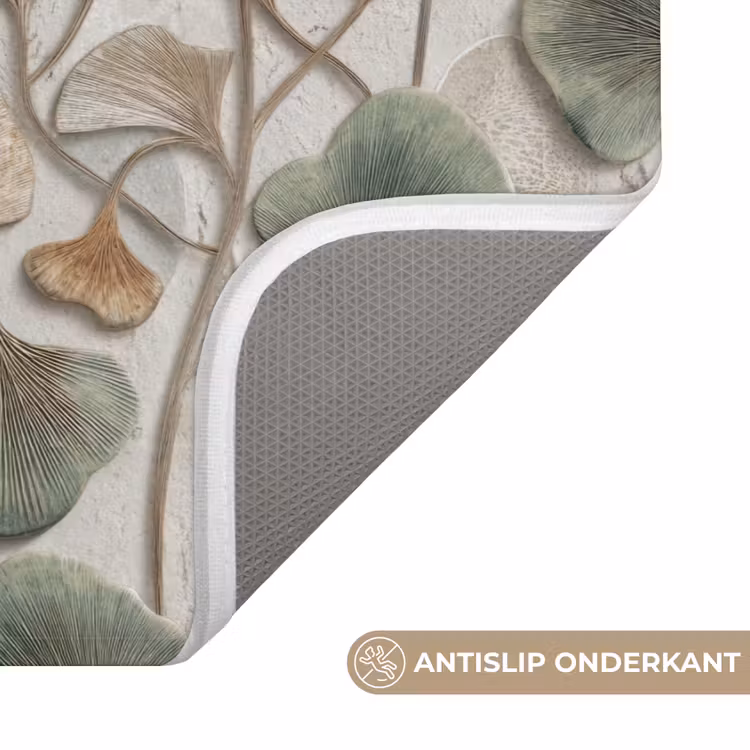 Elegant - Bladeren - Groen Badmat klein 997 -USP_AntislipNL