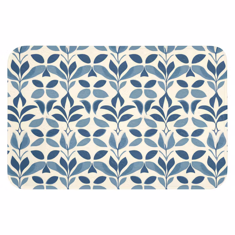 Flora - Modern - Blauw Badmat klein 997 -3d