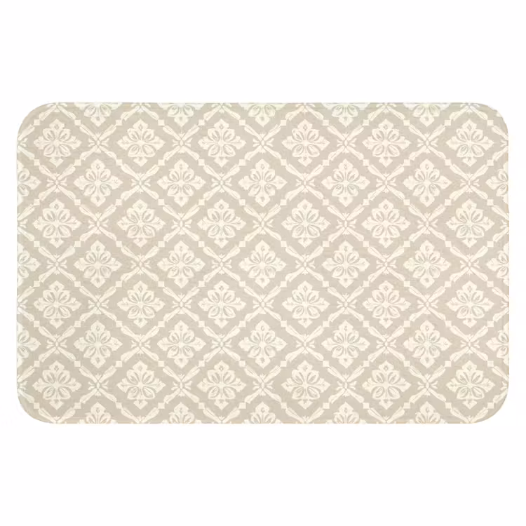 Floraal - Ornament - Beige Badmat klein 997 -3d