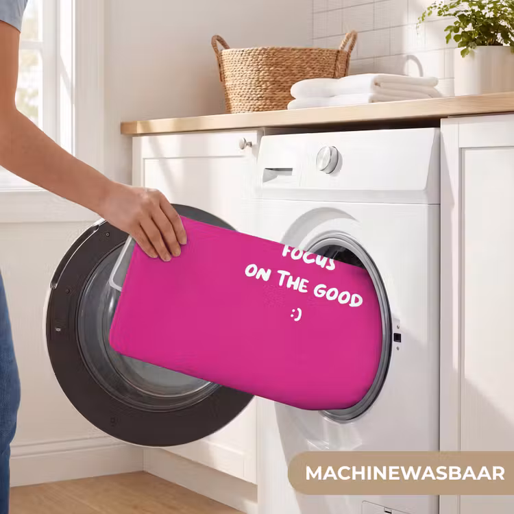 Focus - Smiley - Roze Badmat klein -USP_WasbaarNL
