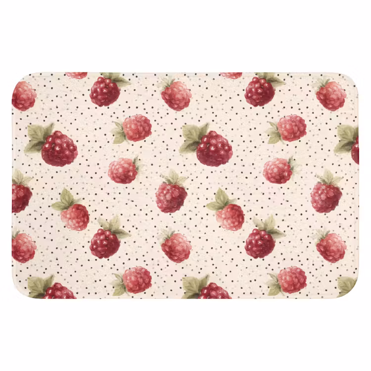 Framboos - Stippen - Rood Badmat klein 997 -3d