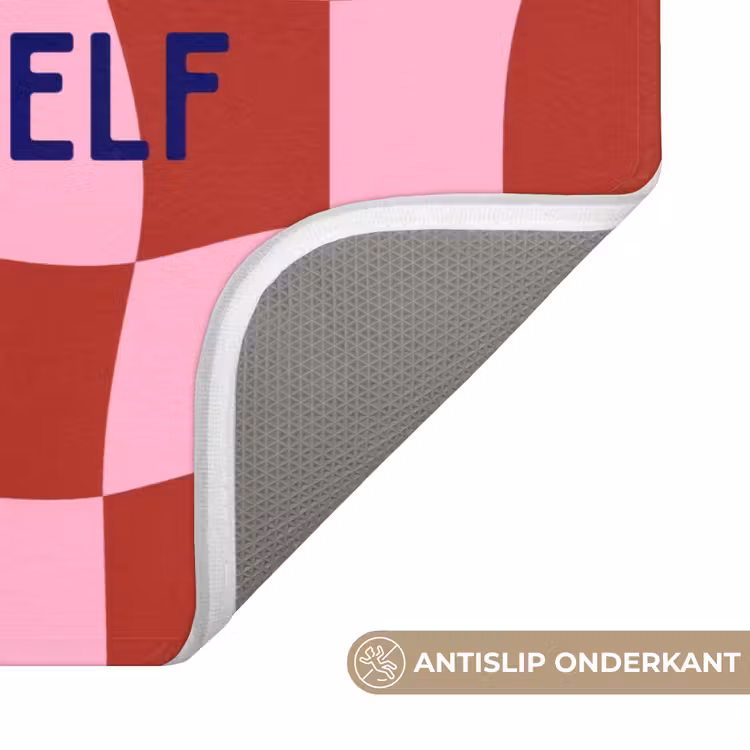 Furture - Geblokt - Rood Badmat klein -USP_AntislipNL