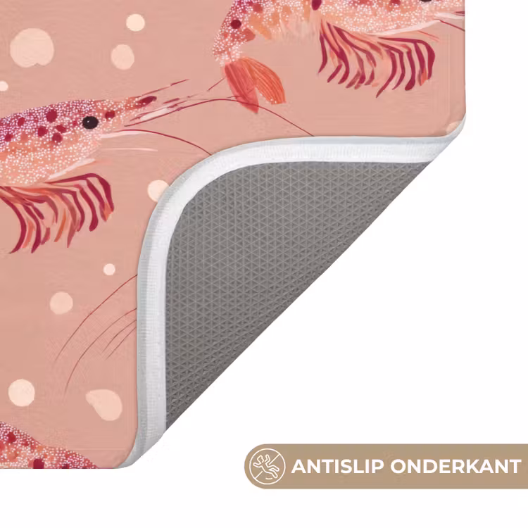 Garnalen - Stippen - Roze Badmat klein 997 -USP_AntislipNL