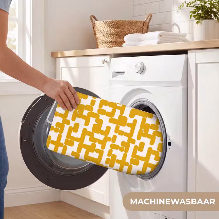 Geel - Beige - Patroon Badmat klein 997 -USP_WasbaarNL