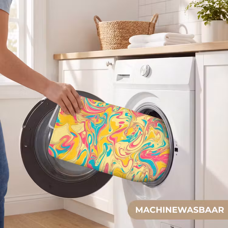 Geel - Roze - Blauw - Retro Badmat klein -USP_WasbaarNL