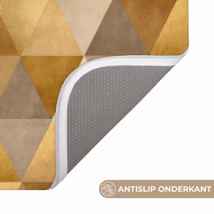 Geometrisch - Driehoek - Goud Badmat klein 997 -USP_AntislipNL