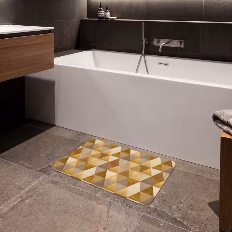 Geometrisch - Driehoek - Goud Badmat klein 997 -sfeer3