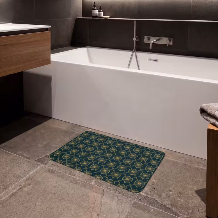 Geometrisch - Elegant - Groen Badmat klein 997 -sfeer3
