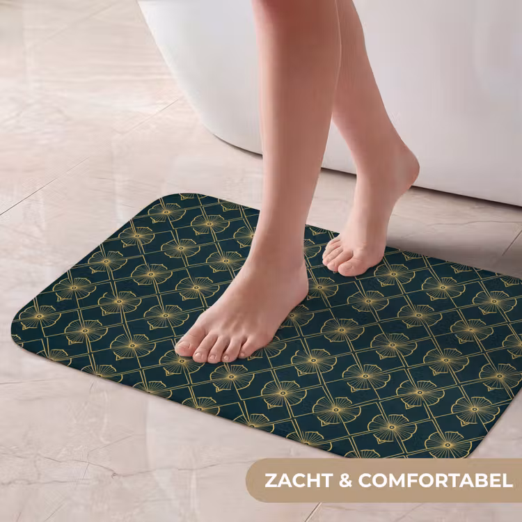 Geometrisch - Elegant - Groen Badmat klein 997 -USP_ZachtNL