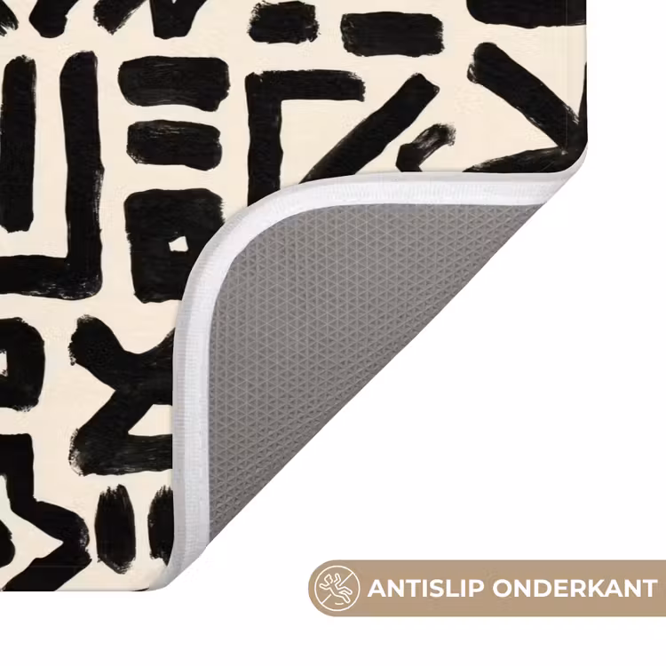 Geometrisch - Figuren - Zwart Badmat klein 997 -USP_AntislipNL