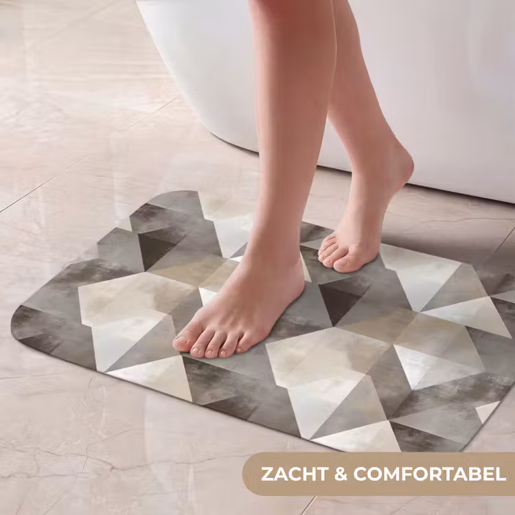Geometrisch - Motief - Aardetinten Badmat klein 997 -USP_ZachtNL