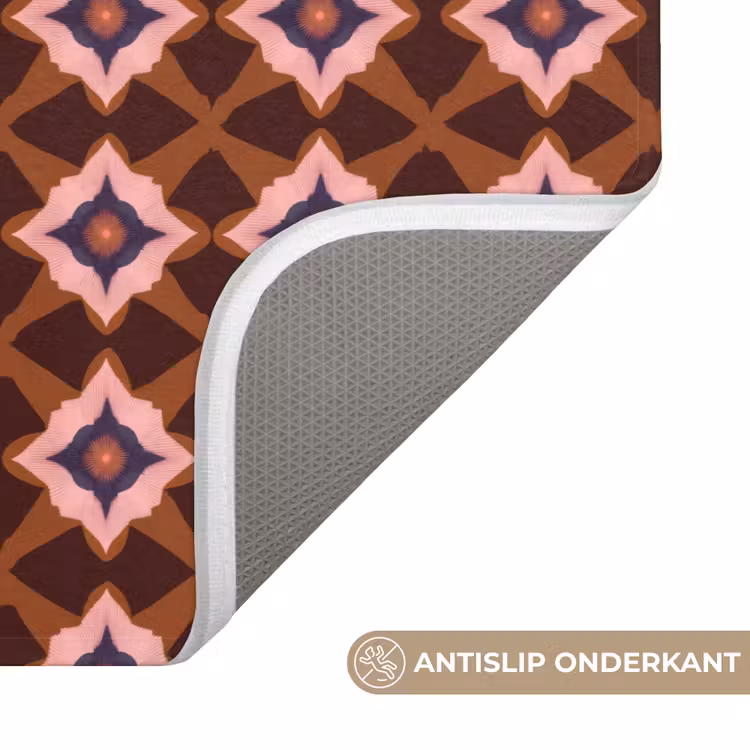 Geometrisch - Sierlijk - Bruin Badmat klein 997 -USP_AntislipNL