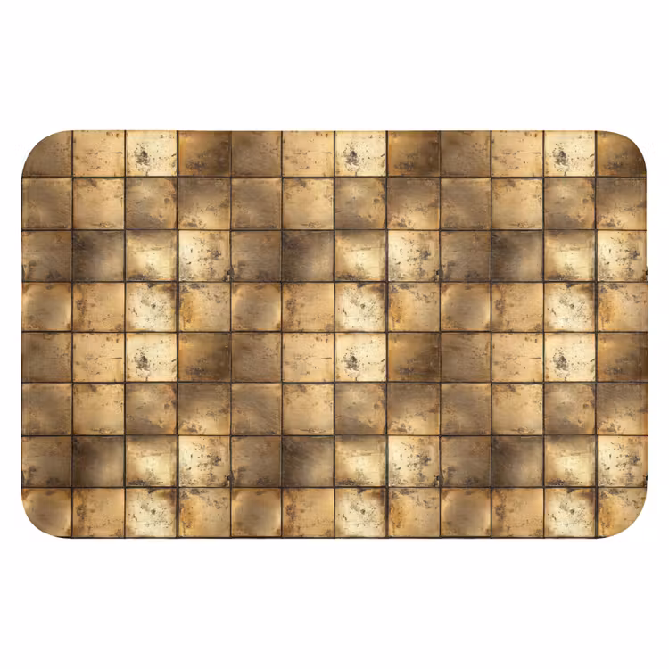 Geometrisch - Tegels - Goud Badmat klein 997 -3d