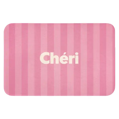 Gestreept - Roze - Chéri Badmat klein -3d
