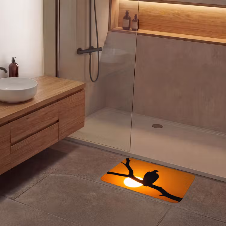 Gier - Tak - Zon - Oranje Badmat klein -sfeer2