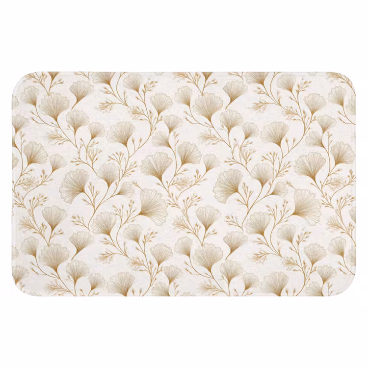 Ginkgo - Takken - Goud Badmat klein 997 -3d