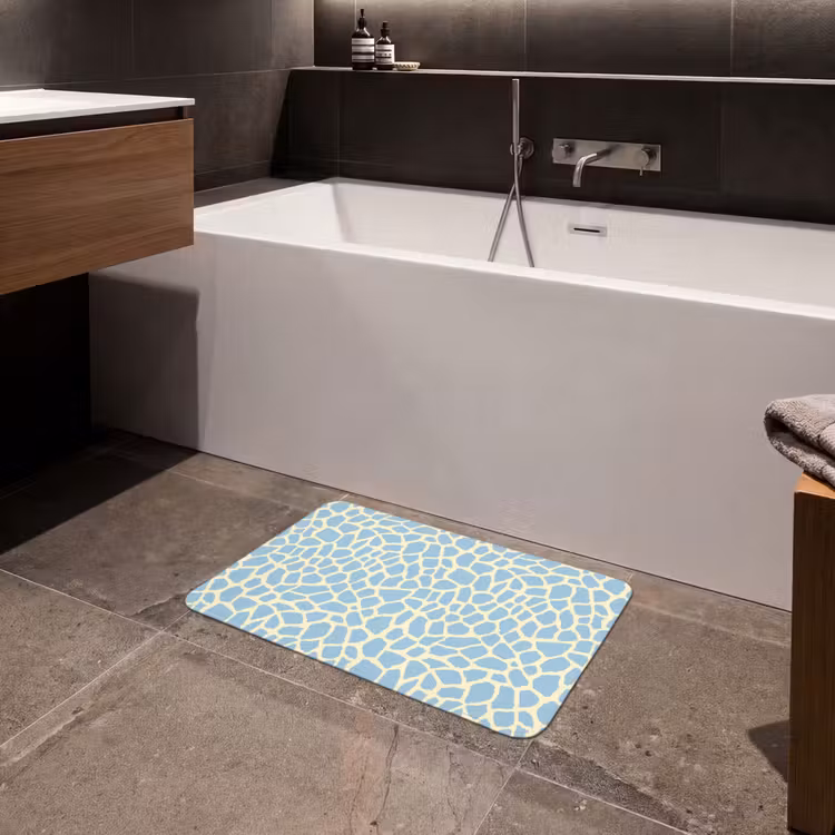 Giraf - Modern - Blauw Badmat klein 997 -sfeer3
