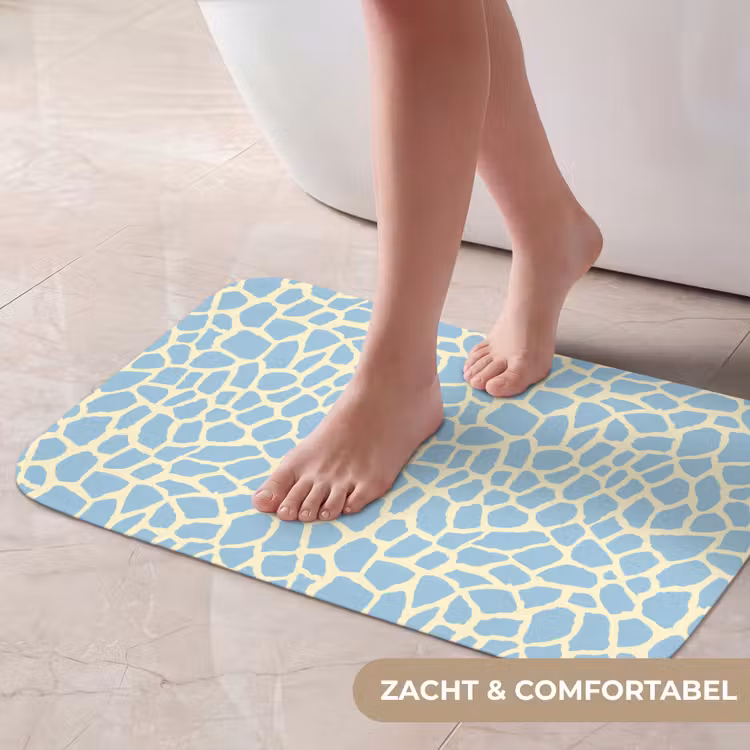 Giraf - Modern - Blauw Badmat klein 997 -USP_ZachtNL