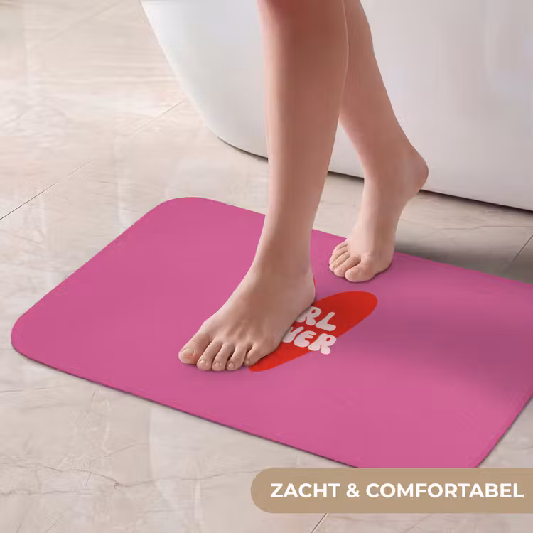 Girl power - Hart - Roze - Rood Badmat klein -USP_ZachtNL
