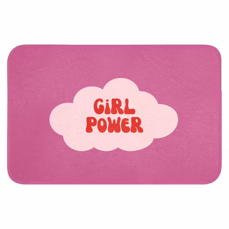 Girl power - Wolk - Roze Badmat klein -3d