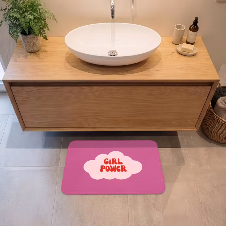 Girl power - Wolk - Roze Badmat klein -sfeer1