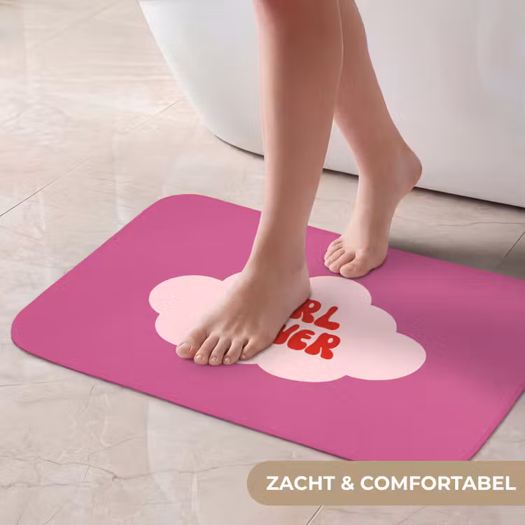 Girl power - Wolk - Roze Badmat klein -USP_ZachtNL