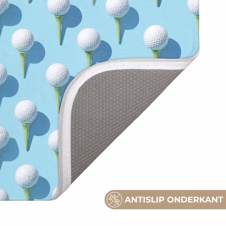 Golf - Ballen - Blauw Badmat klein 997 -USP_AntislipNL