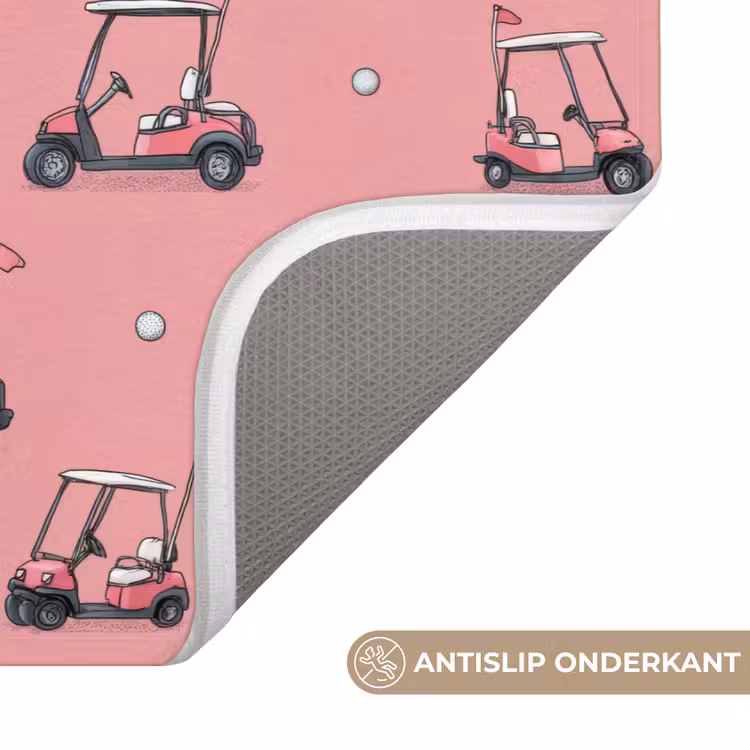 Golfkar - Retro - Roze Badmat klein 997 -USP_AntislipNL