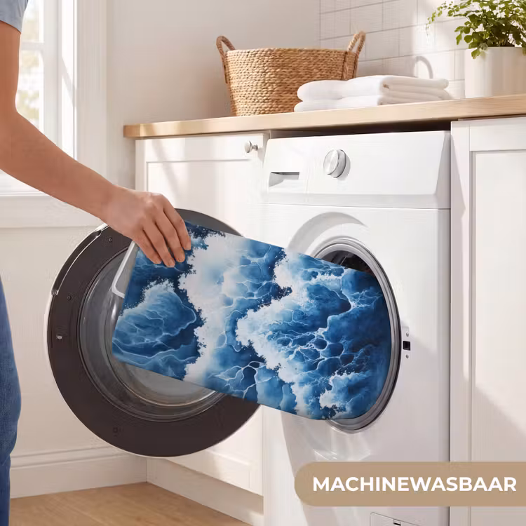 Golven - Blauw - Schuim Badmat klein -USP_WasbaarNL