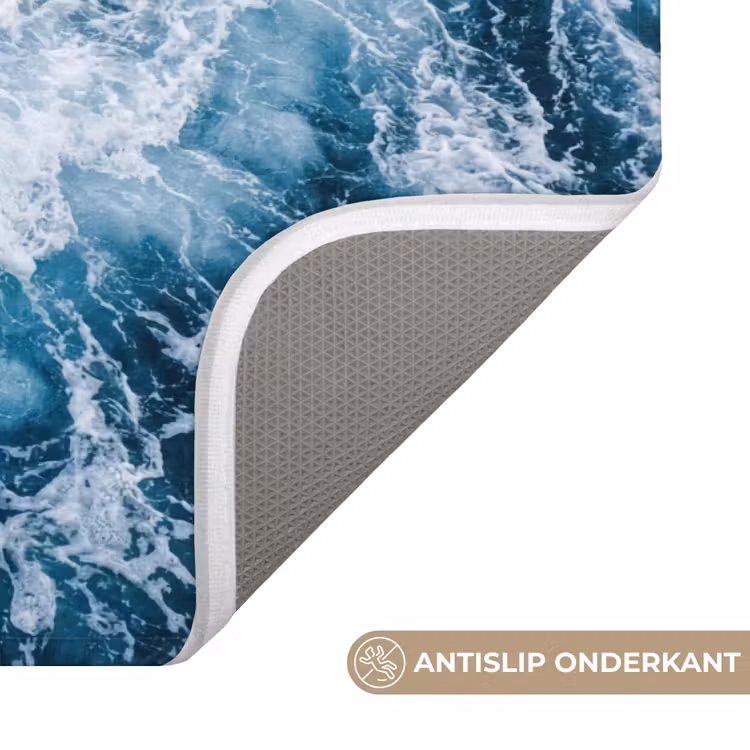 Golven - Oceaan - Blauw Badmat klein -USP_AntislipNL