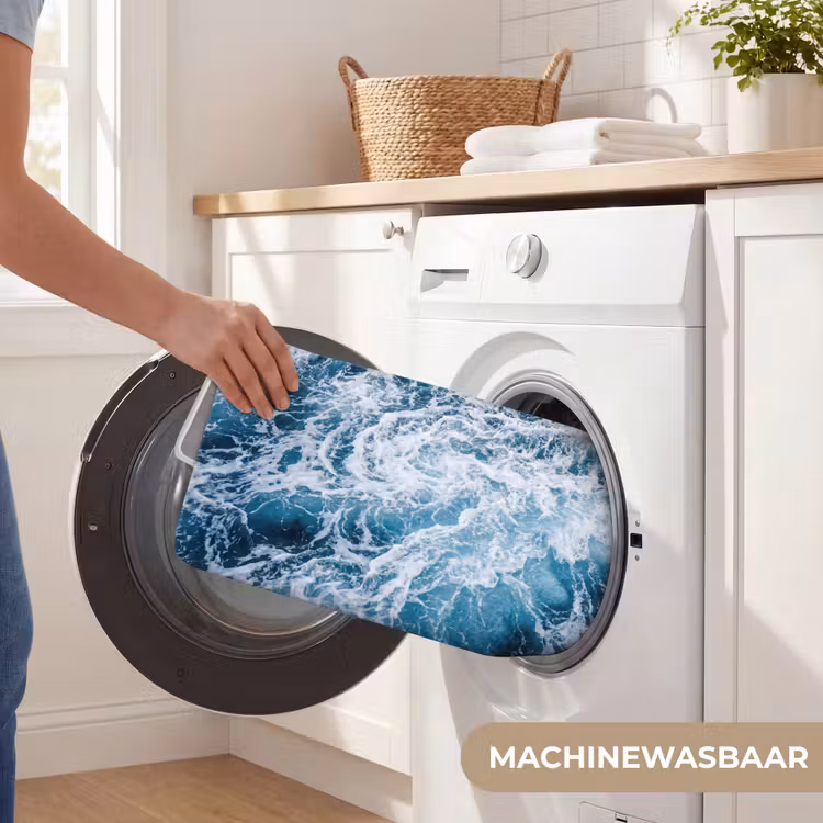 Golven - Oceaan - Blauw Badmat klein -USP_WasbaarNL