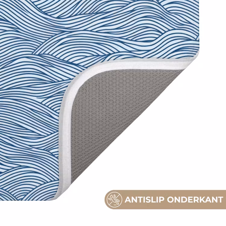 Golven - Ritmisch - Blauw Badmat klein 997 -USP_AntislipNL