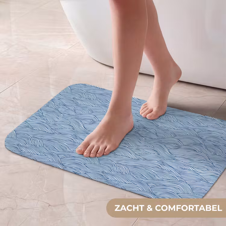 Golven - Ritmisch - Blauw Badmat klein 997 -USP_ZachtNL