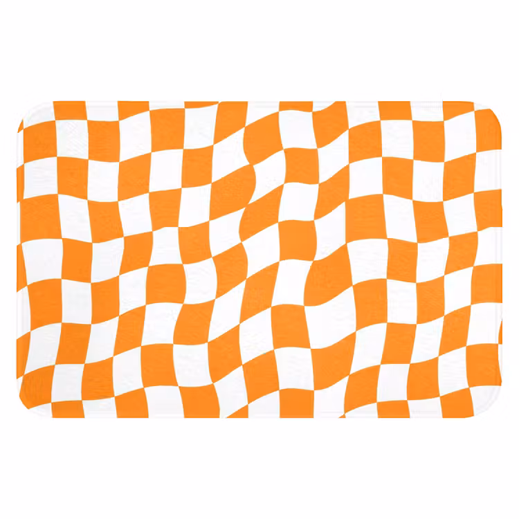 Golvend - Patroon - Oranje Badmat klein 997 -3d