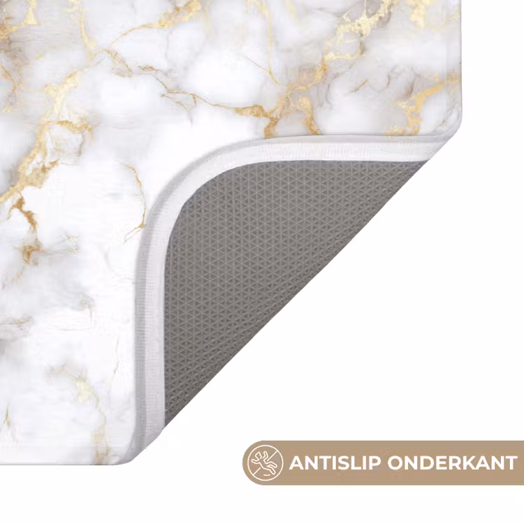 Gouden aders - Marmer - Wit Badmat klein 997 -USP_AntislipNL