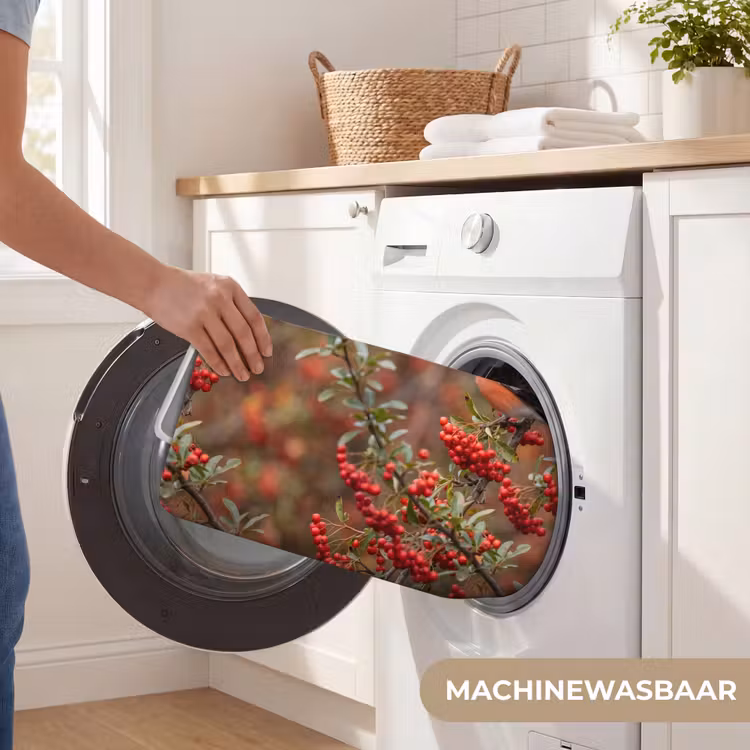 Goudvink - Bessen - Herfst - Natuur - Kleurrijk Badmat klein -USP_WasbaarNL
