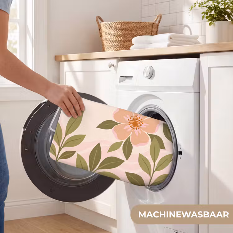 Grafisch - Bloemen - Roze Badmat klein -USP_WasbaarNL